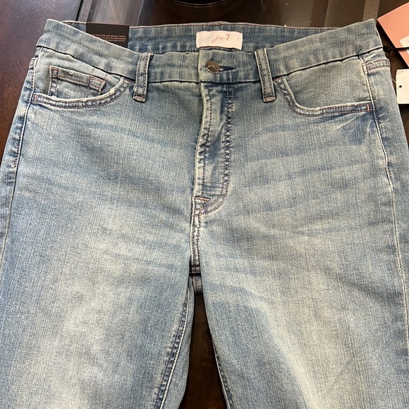 JEN7 by 7 for All Mankind Destruction Detail Roll Up Hem Slim Boyfriend Jeans - Picture 7 of 15